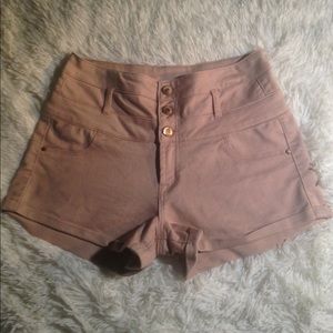 High-waisted shorts